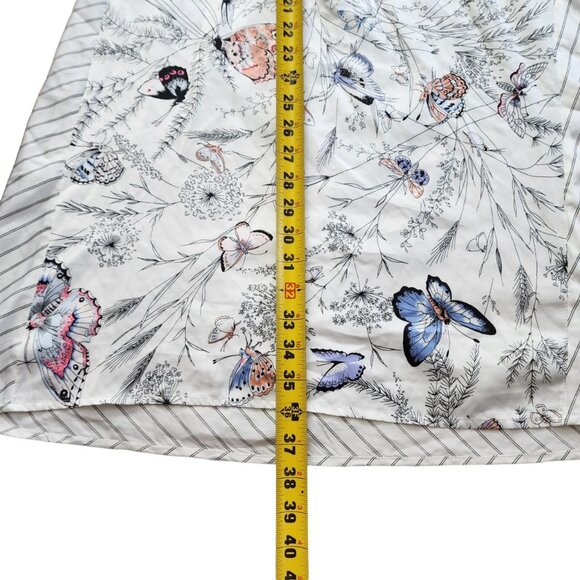 GAP Love Slip Dress Women's M Floral Striped White Midi Spaghetti Straps - Picture 5 of 11